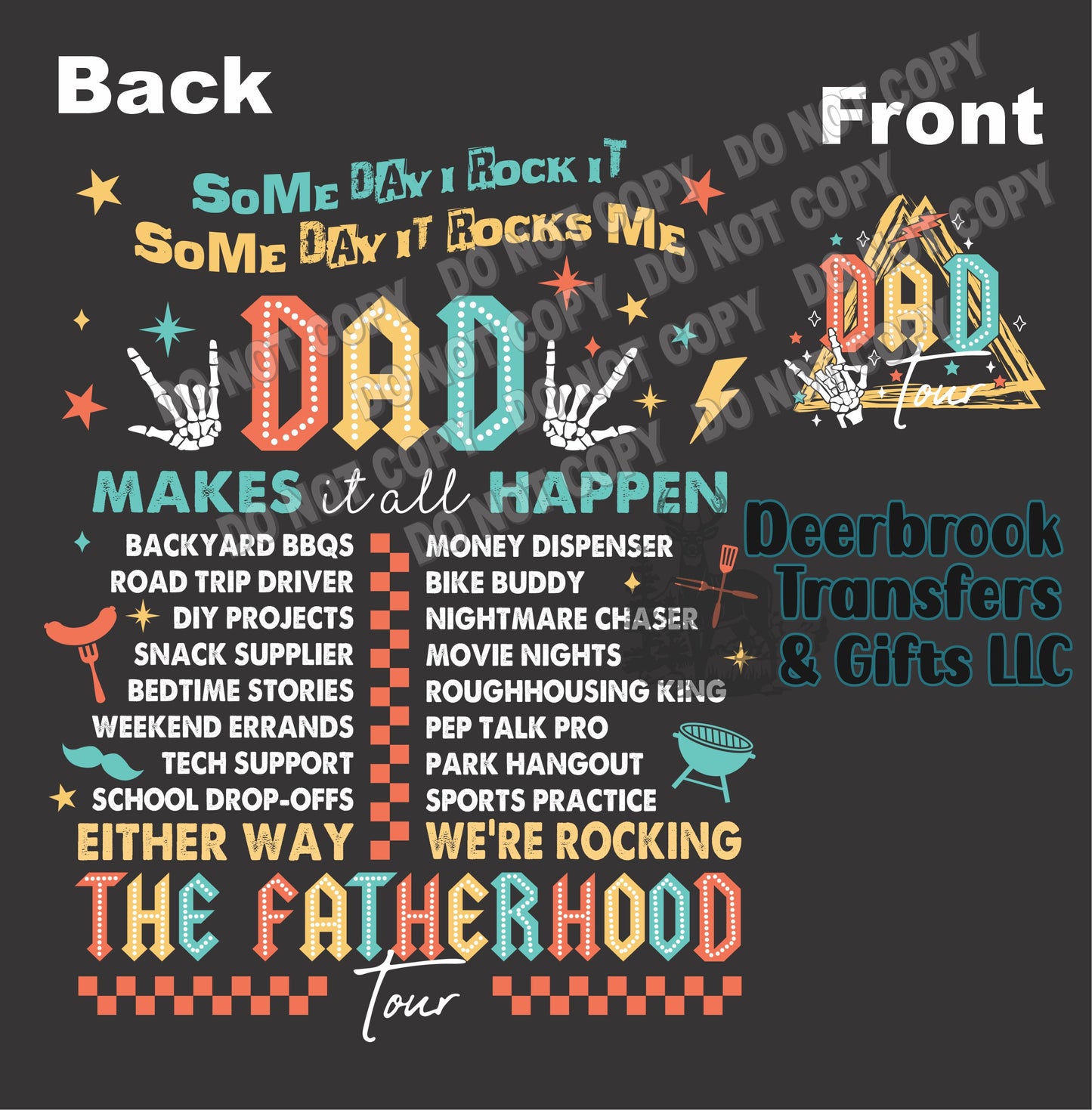 The fatherhood tour transfer set