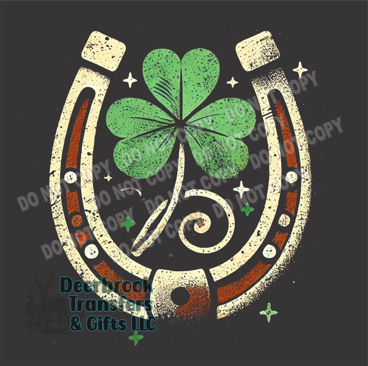 Shamrock & horseshoe DTF Transfer