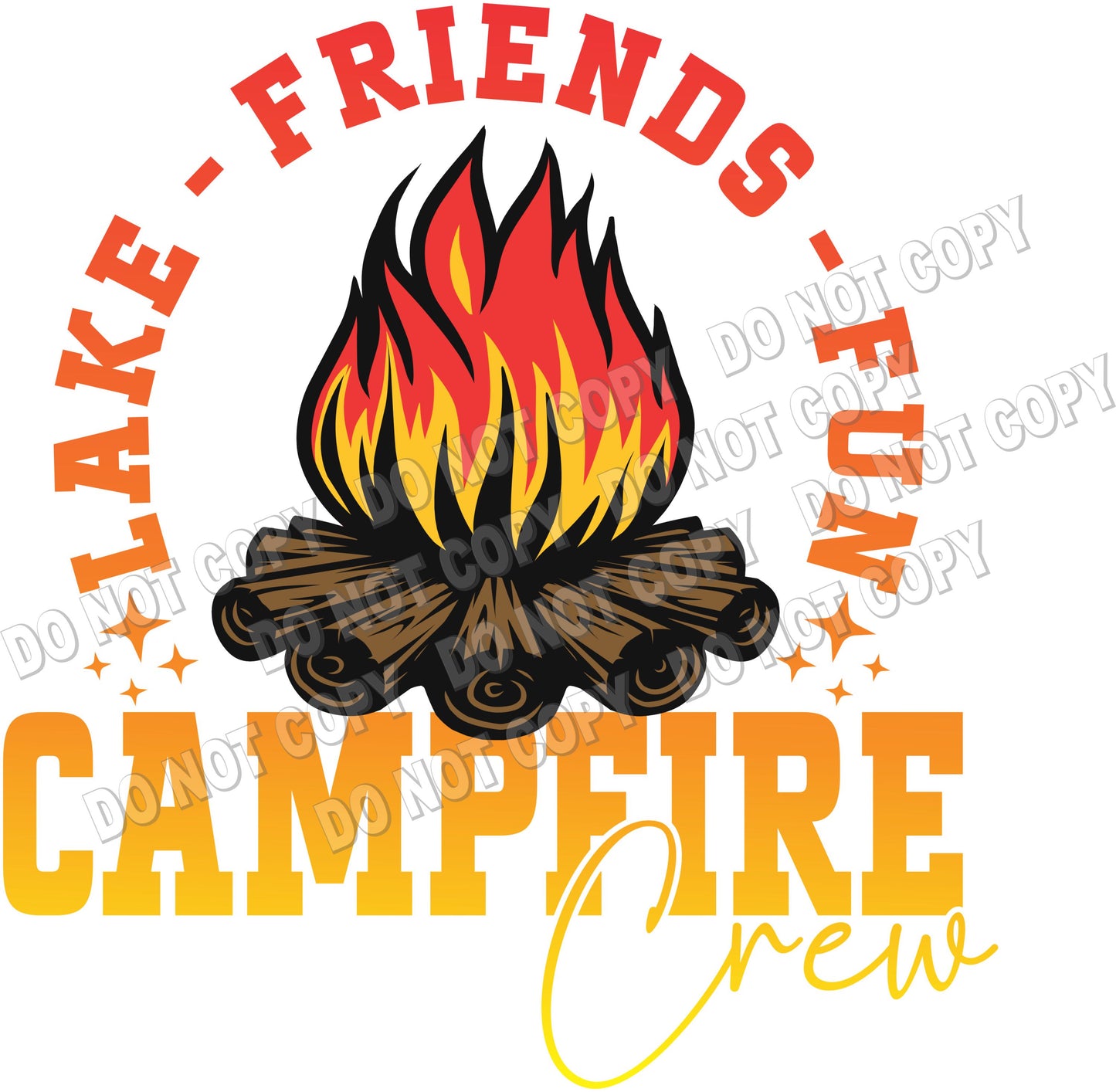 Campfire Crew- Lake- Friends- Fun