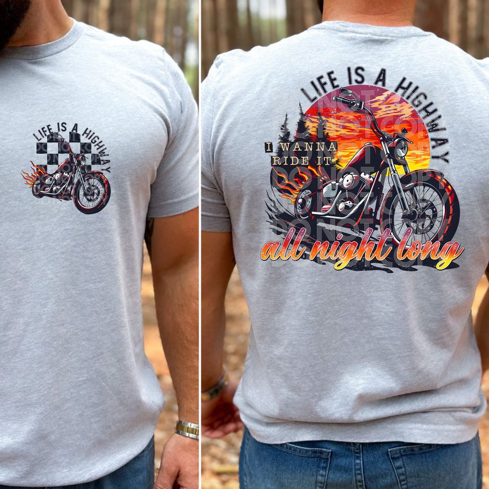 Life is a highway motorcycle transfer set
