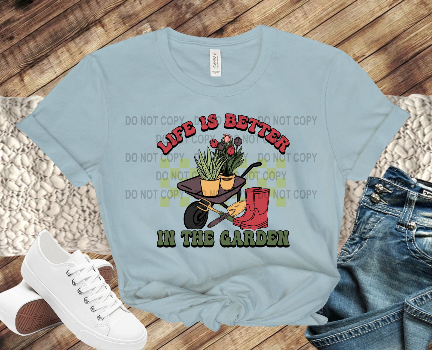 Life is better in the garden transfer