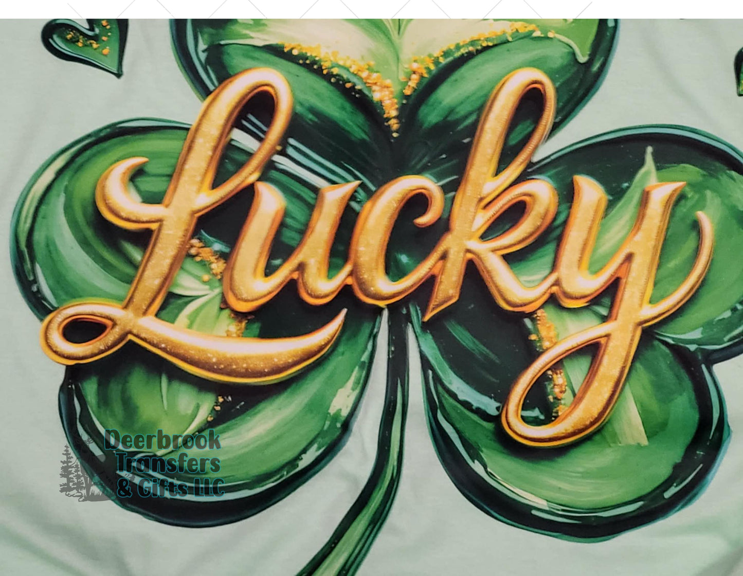 Lucky Shamrock Thick paint look design