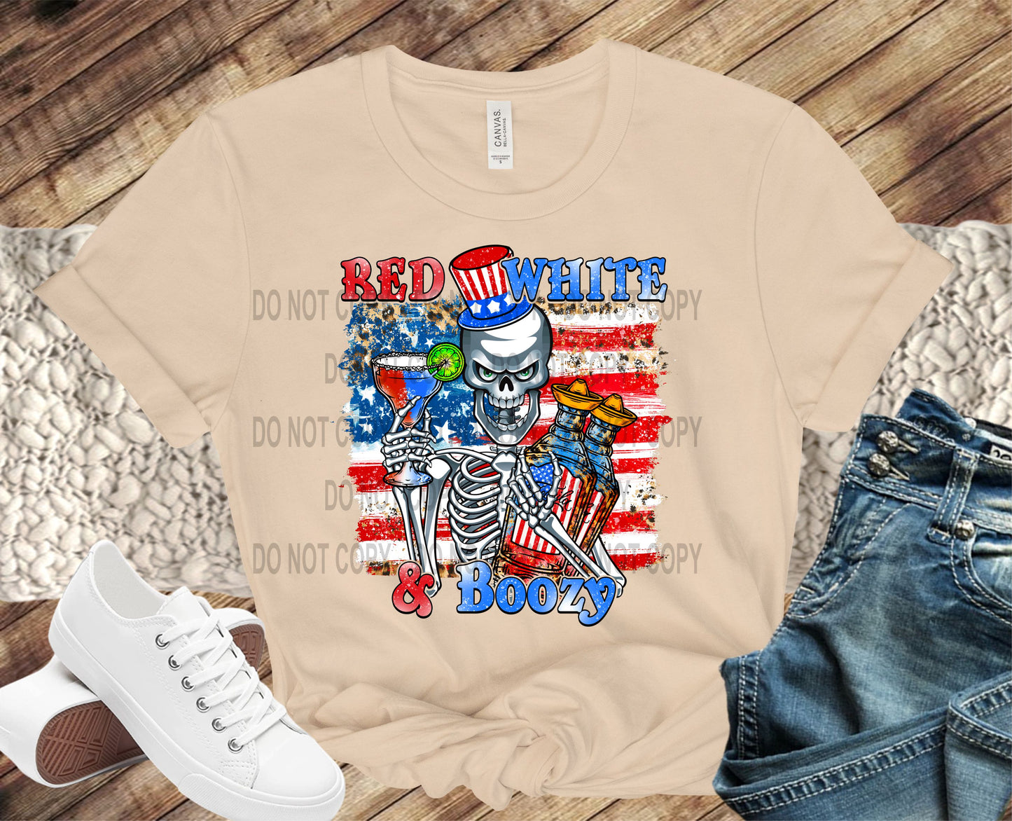 Red white and Boozy transfer