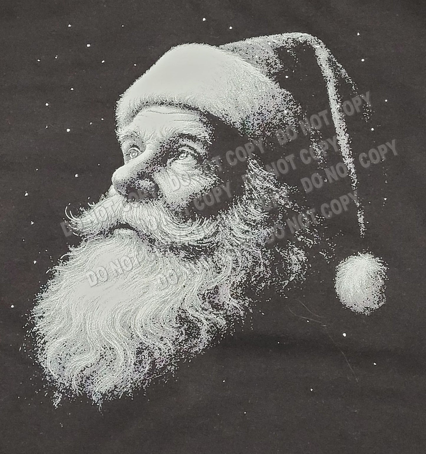 Halftone Santa side view