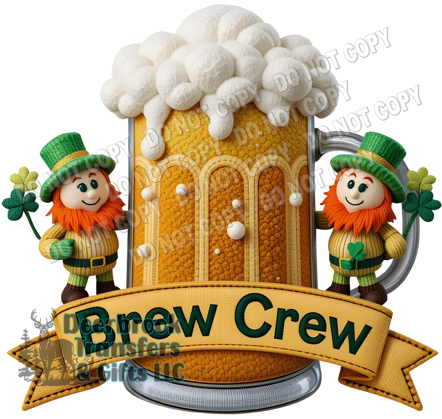 Brew Crew Leprechauns & Beer DTF Transfer