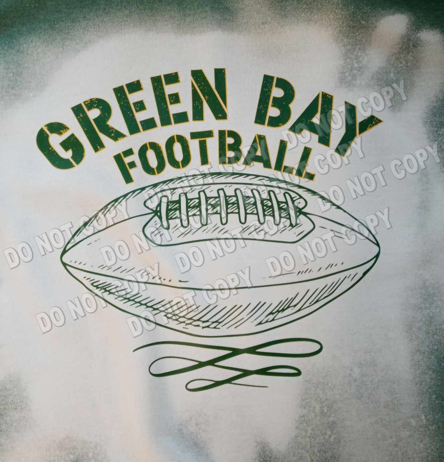 Green Bay Football Custom Bleached Crew Neck