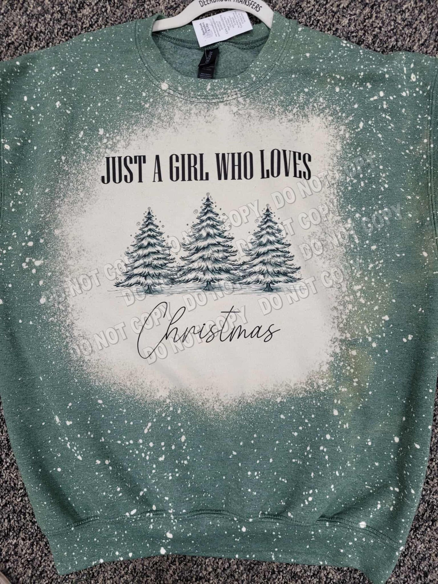 Just a girl who love Christmas bleached crewbeck
