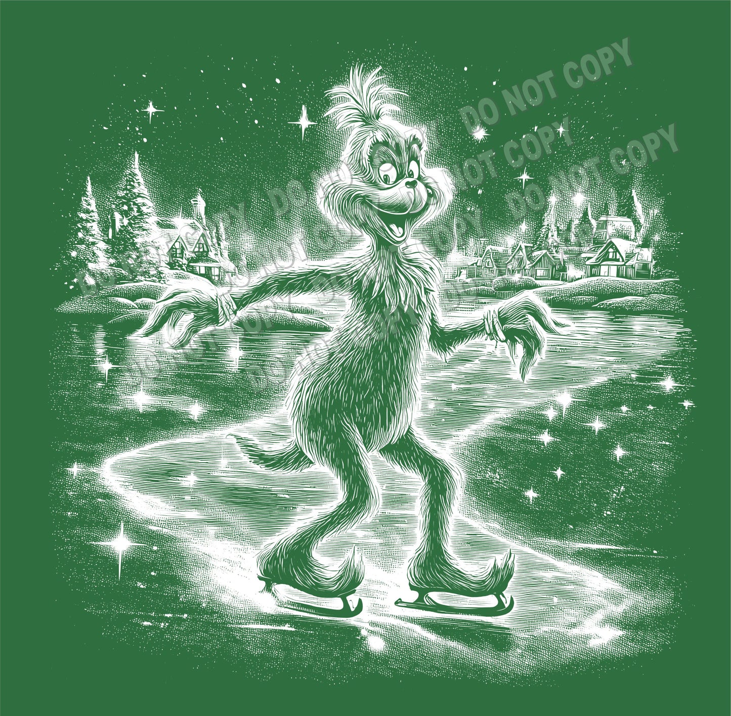 Green guy skating