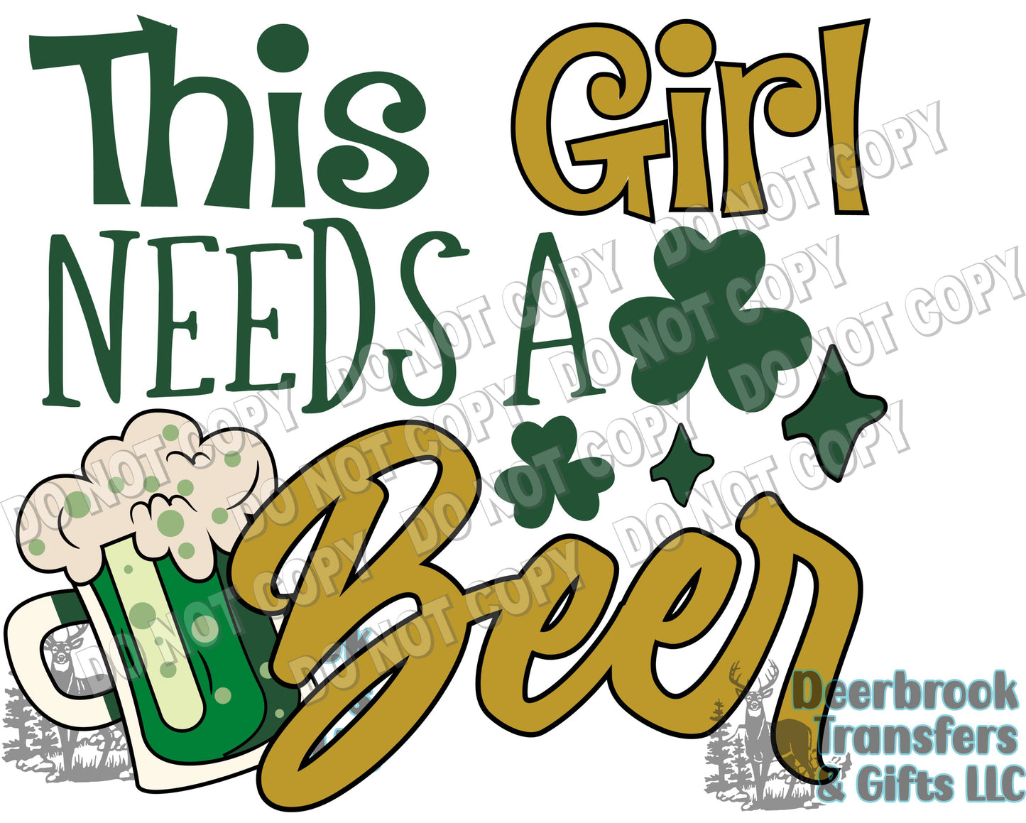 This girl needs a beer transfer