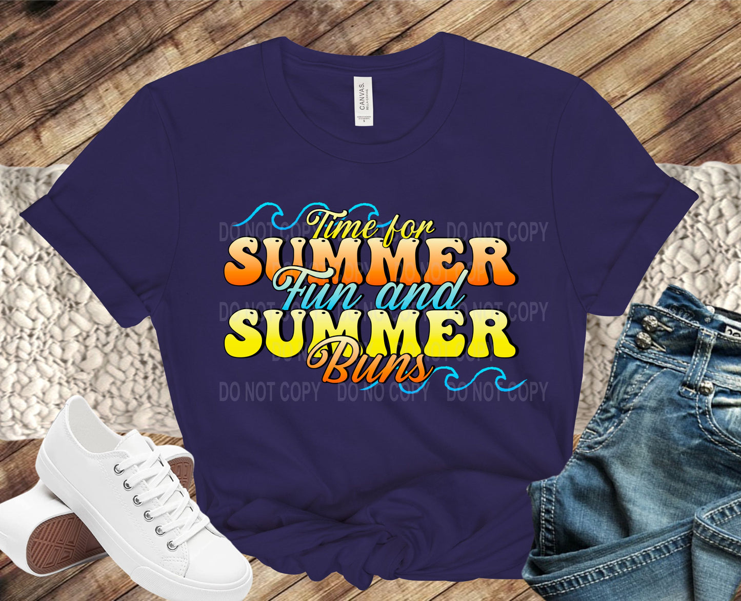 Time for summer fun and summer buns transfer