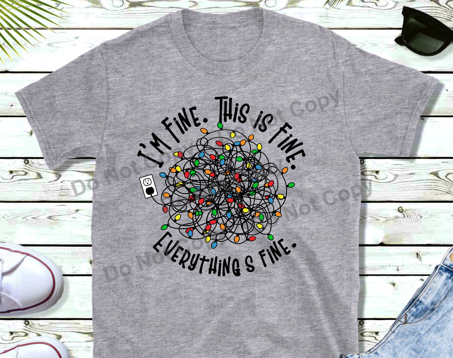 I'm Fine Christmas Lights transfer