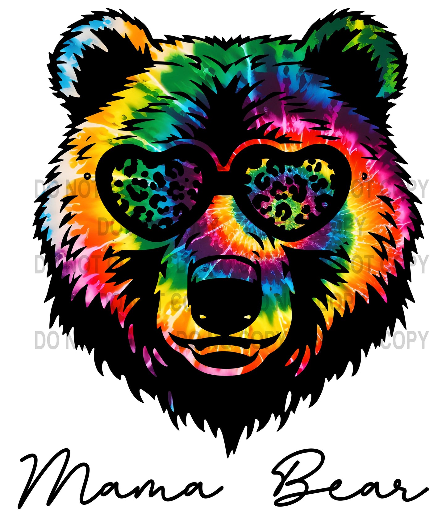 Colorful Mama Bear transfer