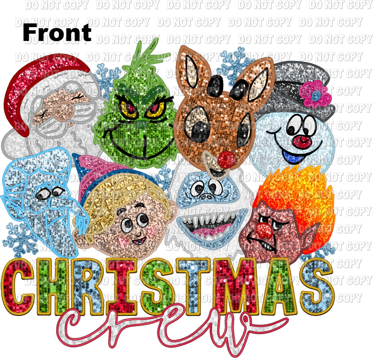 Christmas Crew Transfer set DTF transfer set