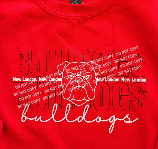 New London Bulldogs Youth crewneck