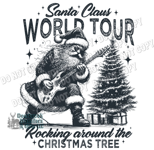 Santa Claus world tour DTF transfer