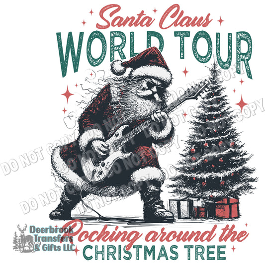 Santa Claus world tour DTF transfer