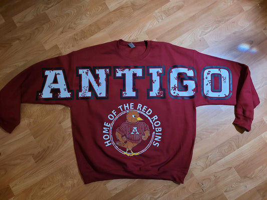 Antigo Home of the Red Robins Wingspan Crewneck
