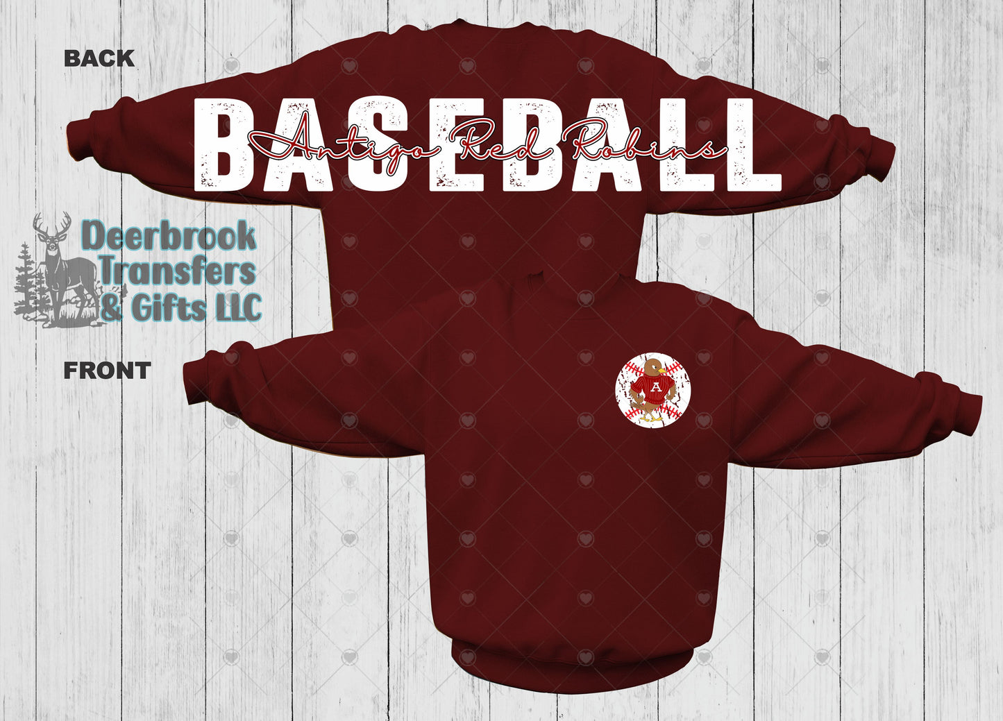 Wingspan Antigo Red Robins Baseball Crew Neck