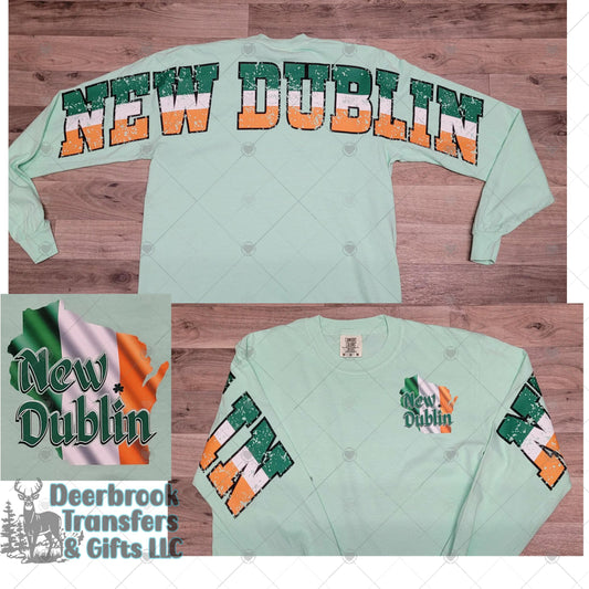 New Dublin Wingspan Comfort Colors Long Sleeve T=shirt