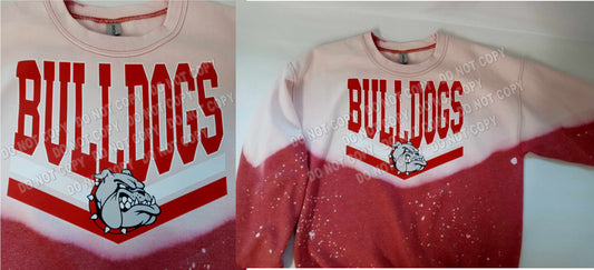 Bulldogs custom bleached Crew Neck