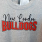 New London Bulldogs bowed design