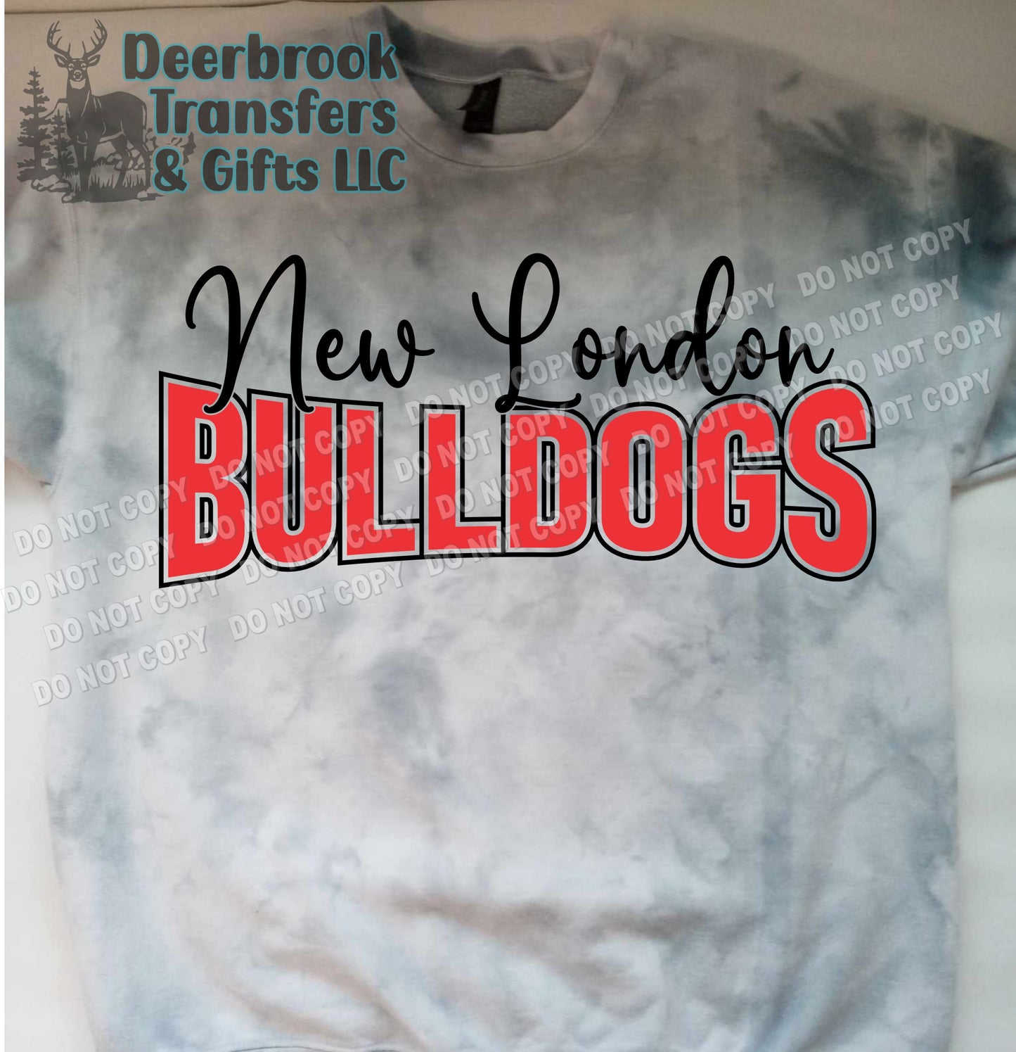 New London Bulldogs bowed design