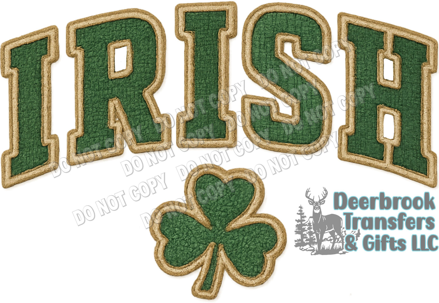 Irish Faux Chenille  DTF Transfer