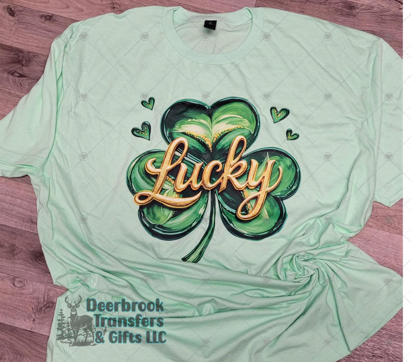 Lucky Shamrock Thick paint look design