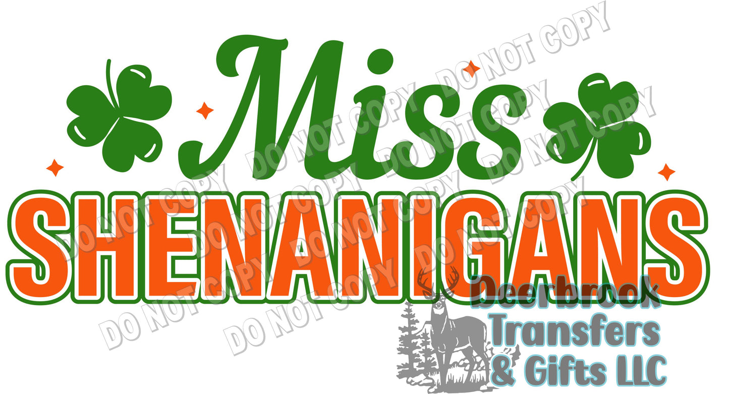 Miss Shenanigans DTF Transfer