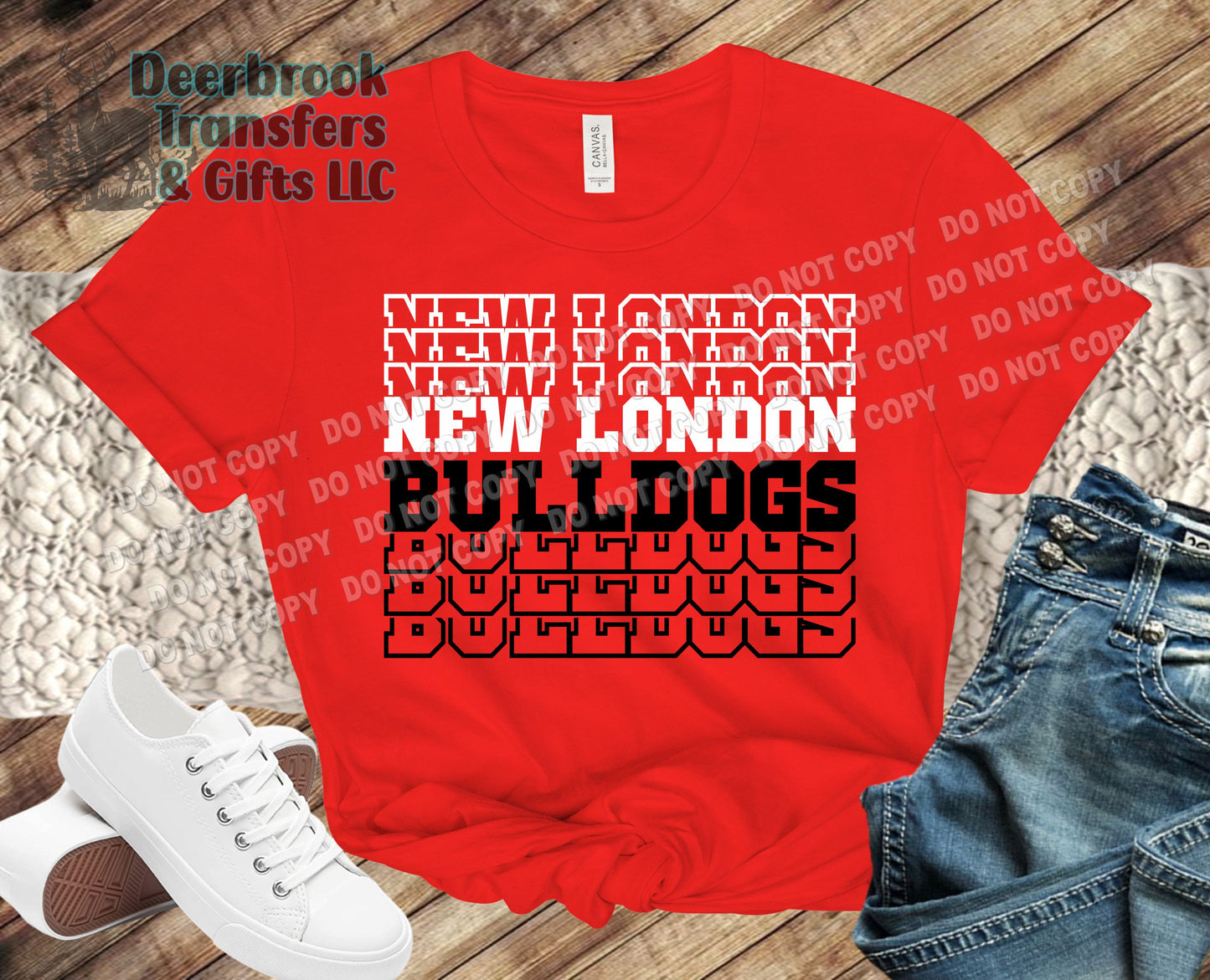 Stacked New London Bulldogs shirt