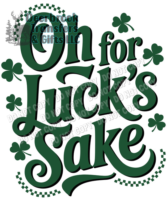 For Luck's Sake DTF Transfer