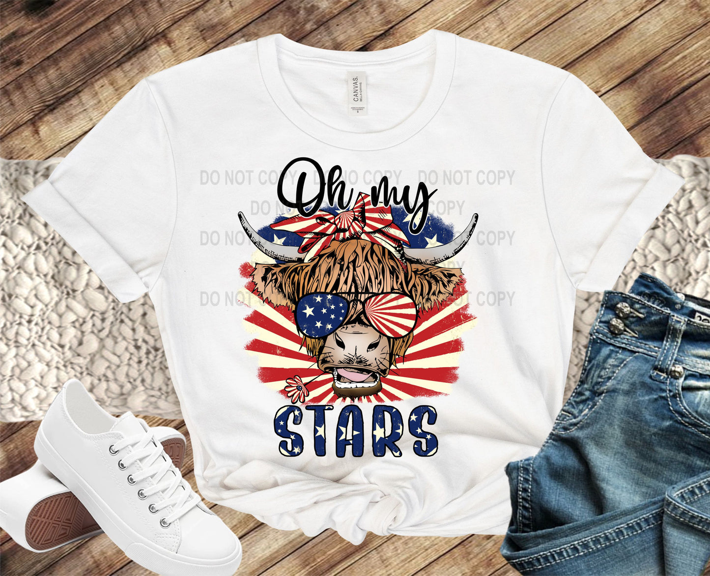 Oh my stars highland cow transfer