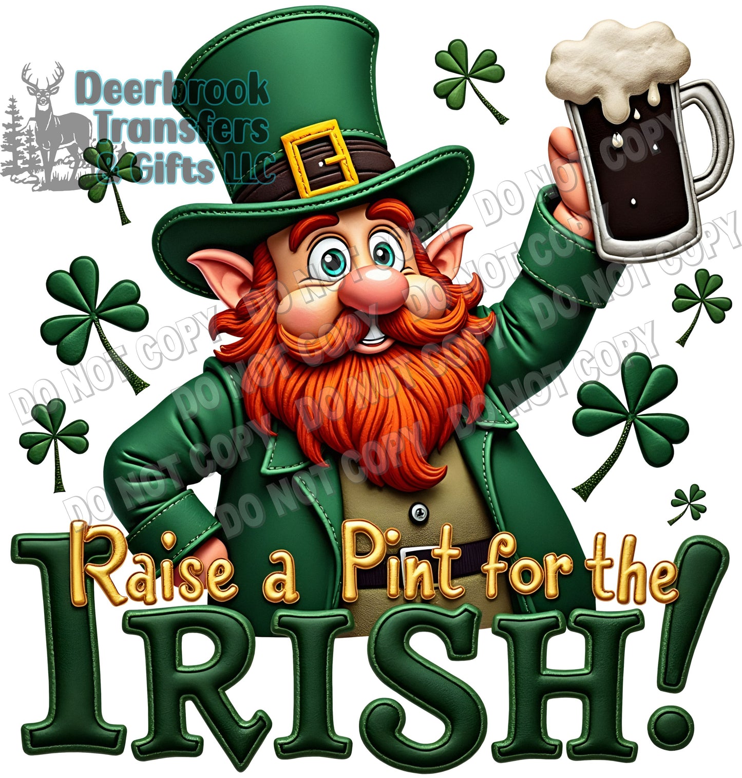 Raise a pint for the Irish faux Patch effect  DTF Transfer