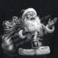 Halftoned Santa with sack of toys