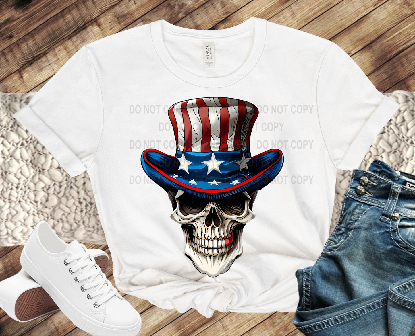 Uncle Sam Skull transfer