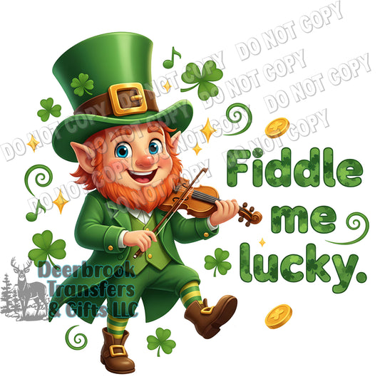Fiddle me lucky Leprechaun DTF Transfer