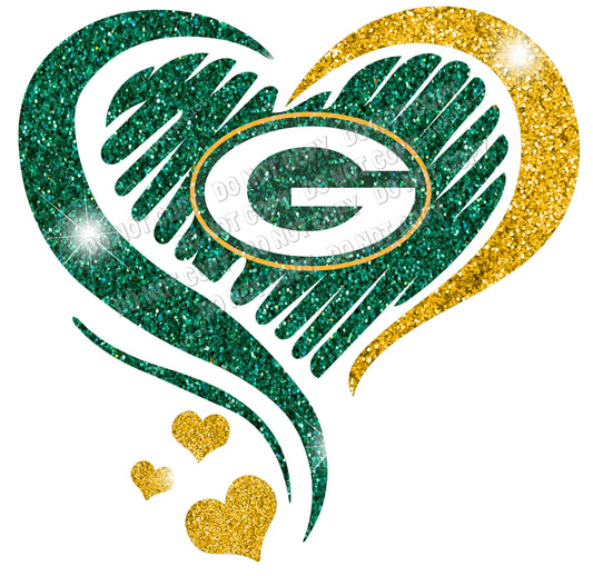 GB glitter look heart