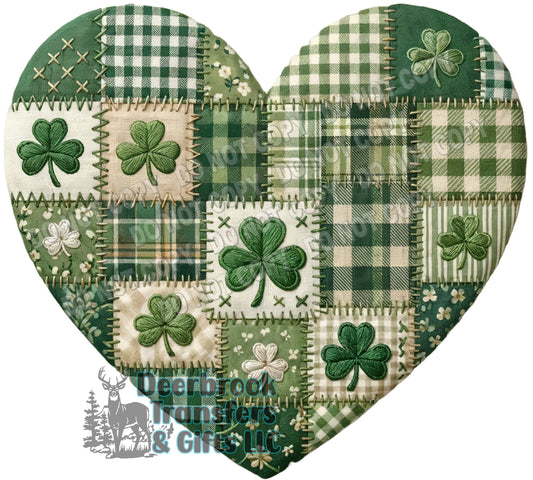 Faux Applique heart  DTF Transfer