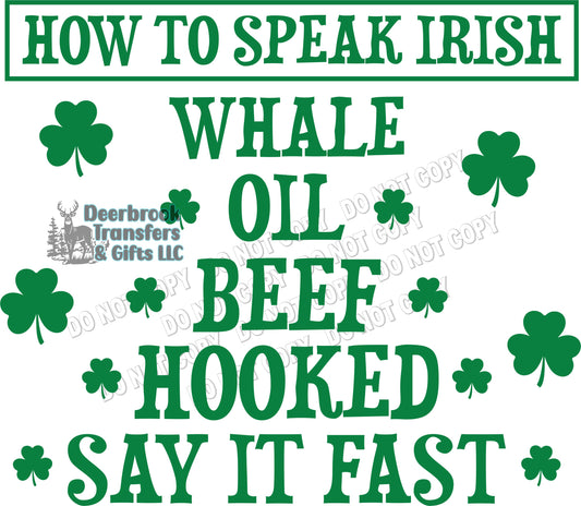 How to speak Irish DTF Transfer