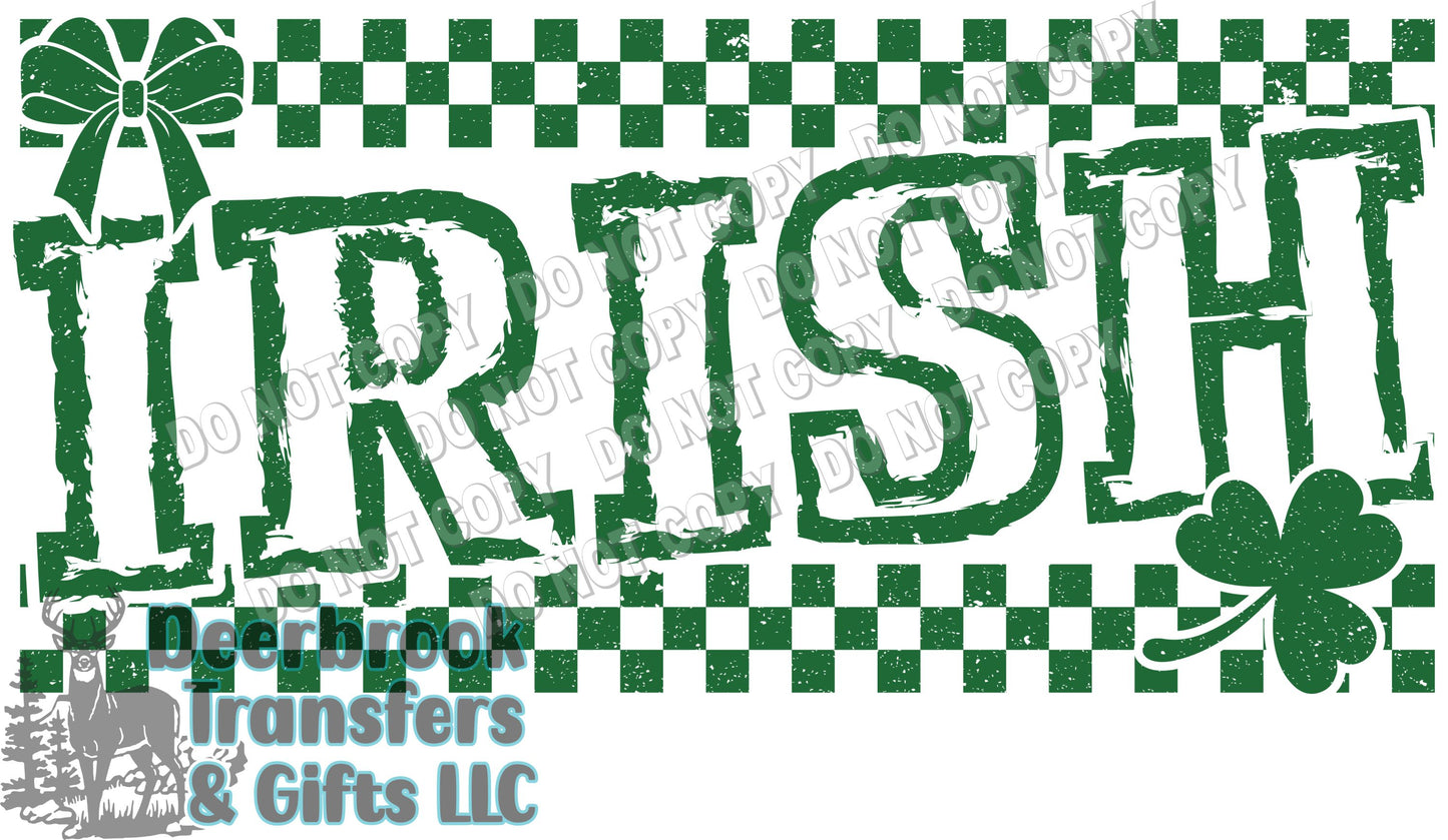 Irish checkered  DTF Transfer