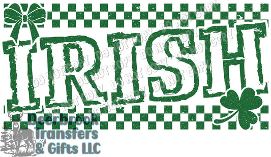 Irish checkered  DTF Transfer