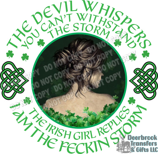 Irish Woman - I am the storm DTF Transfer