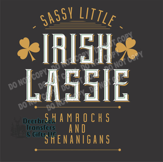Sassy Little Irish Lassie DTF Transfer