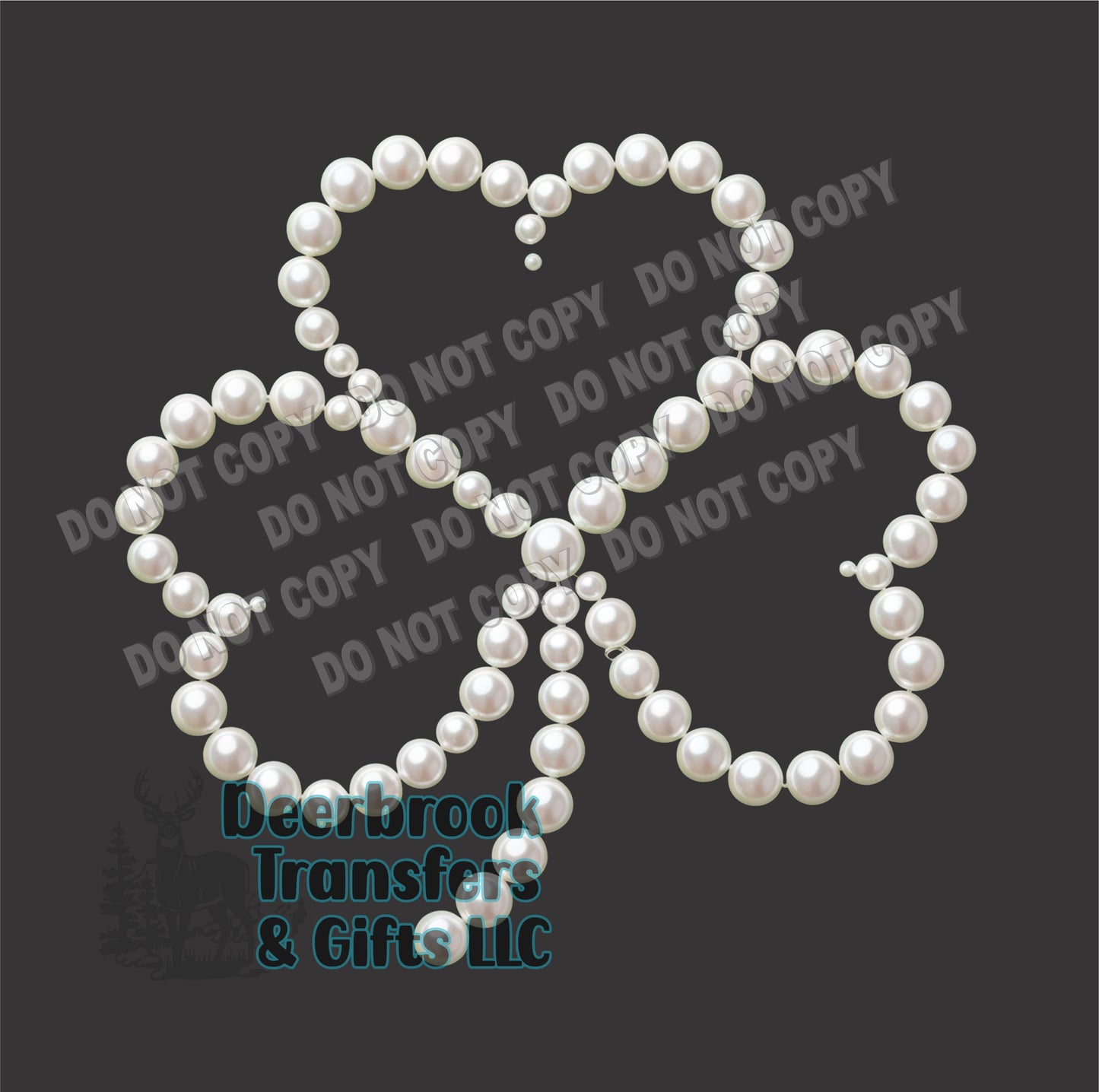 Shamrock faux Pearls  DTF Transfer