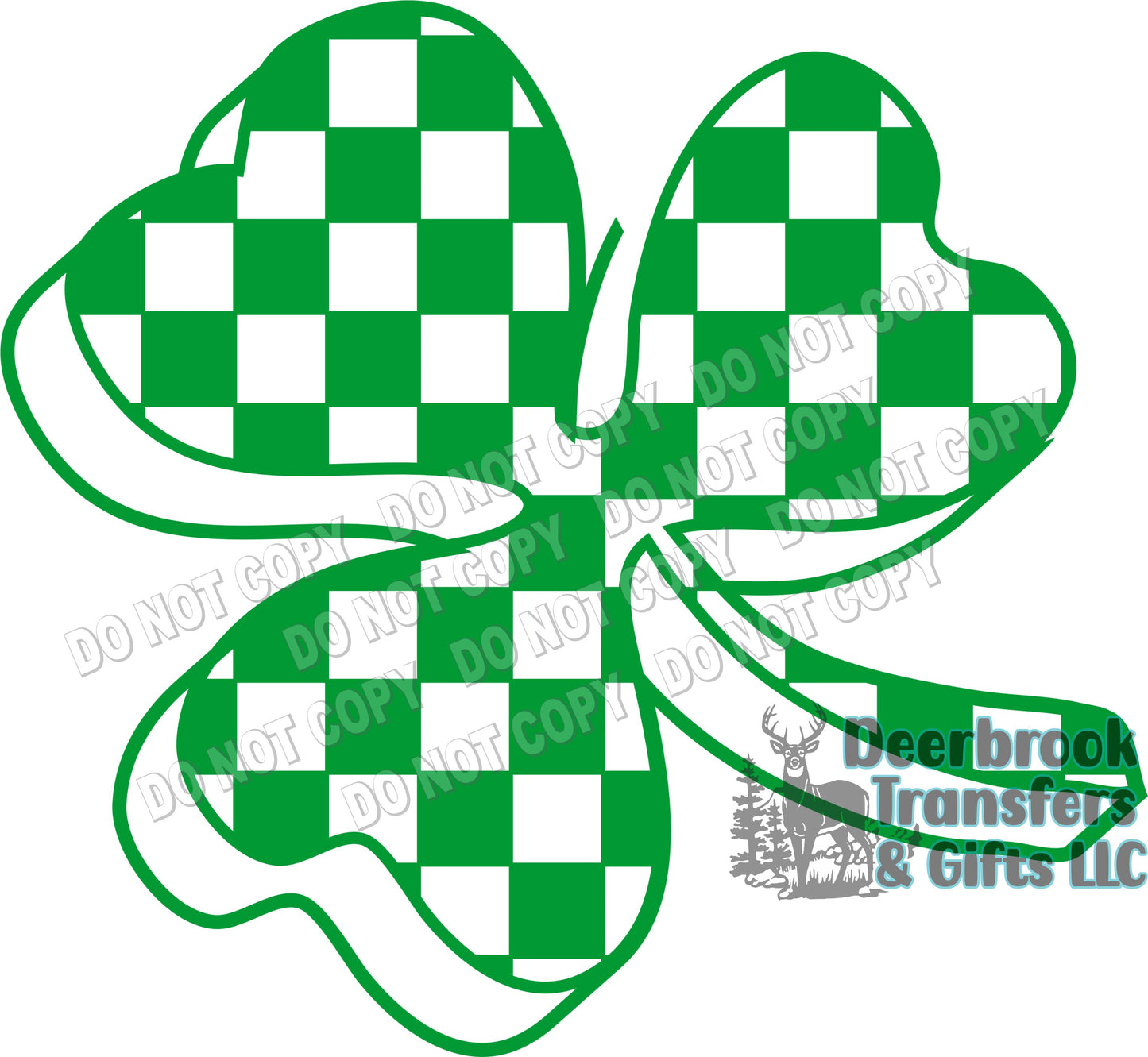shamrock checkered  DTF Transfer
