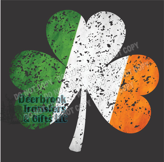 Shamrock- green/ white/ orange  DTF Transfer