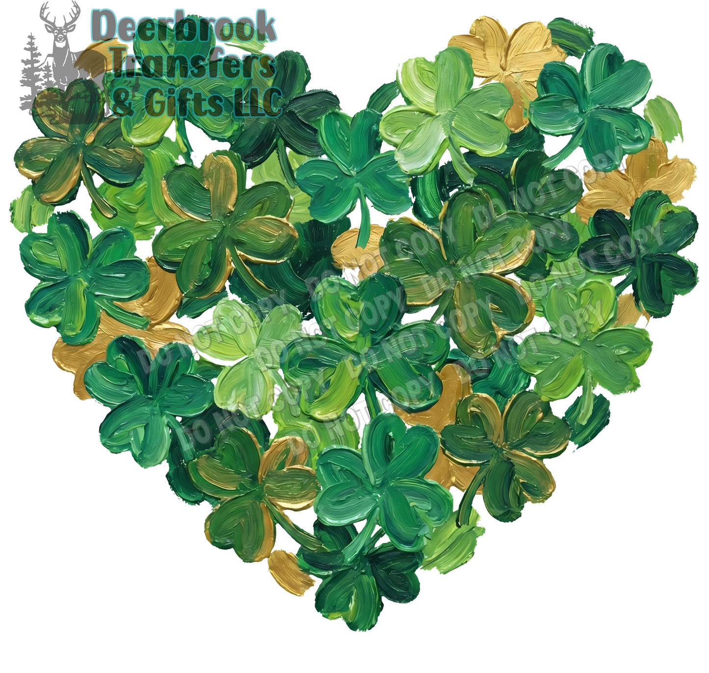 Heart faux thick paint effect  DTF Transfer