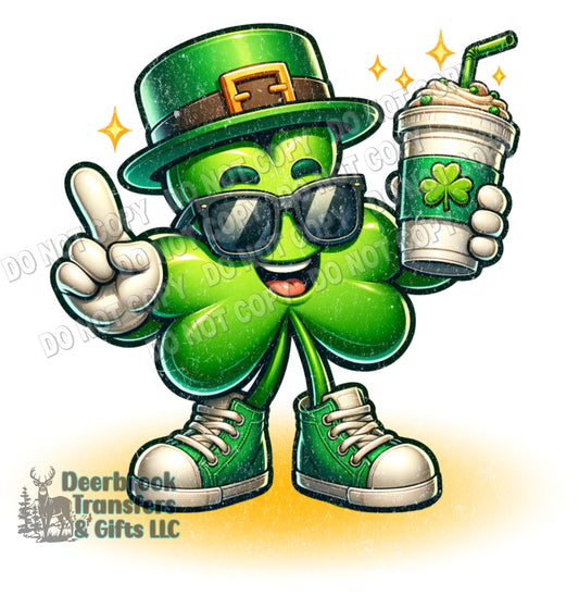 shamrock man retro DTF Transfer