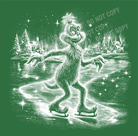 Green guy skating