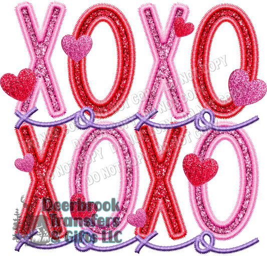 XOXO embroidery look transfer